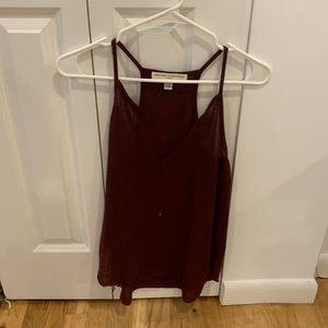 Dark red size small knit tank top